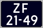 License plate of the Netherlands, Imported oldtimers (motorcycles)