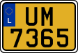 License plate of Luxembourg, 2003 year system