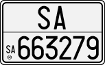 License plate of Italy, Cars (1927 year series)