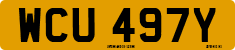 License plate of the United Kingdom, 1963 year system
