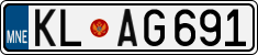 License plate of Montenegro, Cars