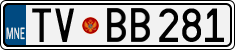 License plate of Montenegro, Cars