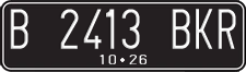 License plate of Indonesia, Regular plates