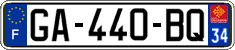 French license plate, SIV (ordinary)