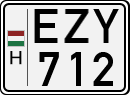 license plates of Hungary, Cars (1990)