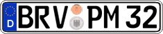 German license plate, Regular plates