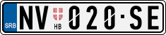 License plate of Serbia, Cars