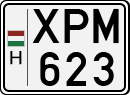 license plates of Hungary, Cars (1990)