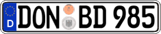 German license plate, Regular plates