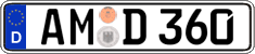 German license plate, Regular plates