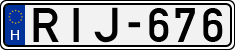 license plates of Hungary, Cars (1990)