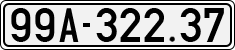 License plate of Vietnam, Cars