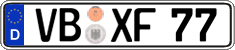 German license plate, Regular plates