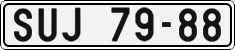 License plate of the Czech Republic, Cars (1960)