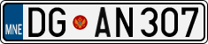 License plate of Montenegro, Cars