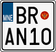License plate of Montenegro, Motorcycles
