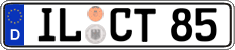 German license plate, Regular plates