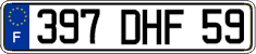 French license plate, FNI