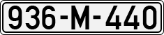 License plate of Bosnia and Herzegovina, 1998 year system