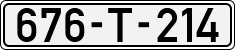 License plate of Bosnia and Herzegovina, 1998 year system