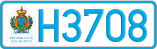 License plate of San Marino, Cars (A1234)