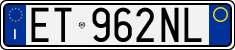 License plate of Italy, Cars (1994 year series)