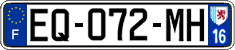 French license plate, SIV (ordinary)