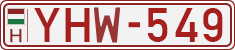 license plates of Hungary, Slow vehicles (red) (1990)