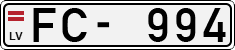 License plate of Latvia, Regular car plates