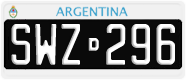 License plate of Argentina, Cars (1995, ABC 123)