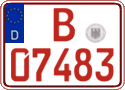 German license plate, Red license plates
