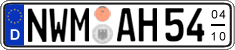 German license plate, Seasonal plates
