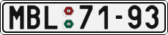 License plate of the Czech Republic, Cars (1960)