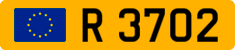 License plate of Luxembourg, 1966 year system