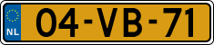 License plate of the Netherlands, Commercial Vehicles (1951-1994 system)