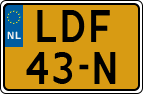 License plate of the Netherlands, Agricultural trailers (2021 system)