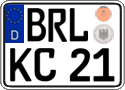 German license plate, Regular plates