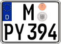 German license plate, Regular plates