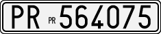 License plate of Italy, Cars (1927 year series)