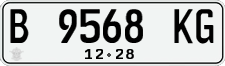 License plate of Indonesia, Regular plates