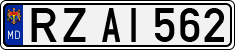 License plate of Moldova, Cars (1992)
