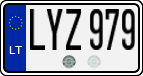 License plate of Lithuania, Cars