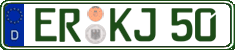 German license plate, Regular plates