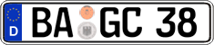 German license plate, Regular plates