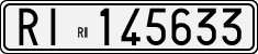 License plate of Italy, Cars (1927 year series)