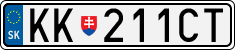 License plate of Slovakia, Cars