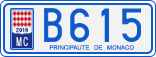 License plate of Monaco, Cars