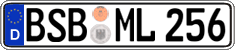 German license plate, Regular plates