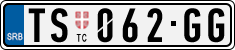 License plate of Serbia, Cars