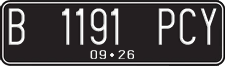 License plate of Indonesia, Regular plates